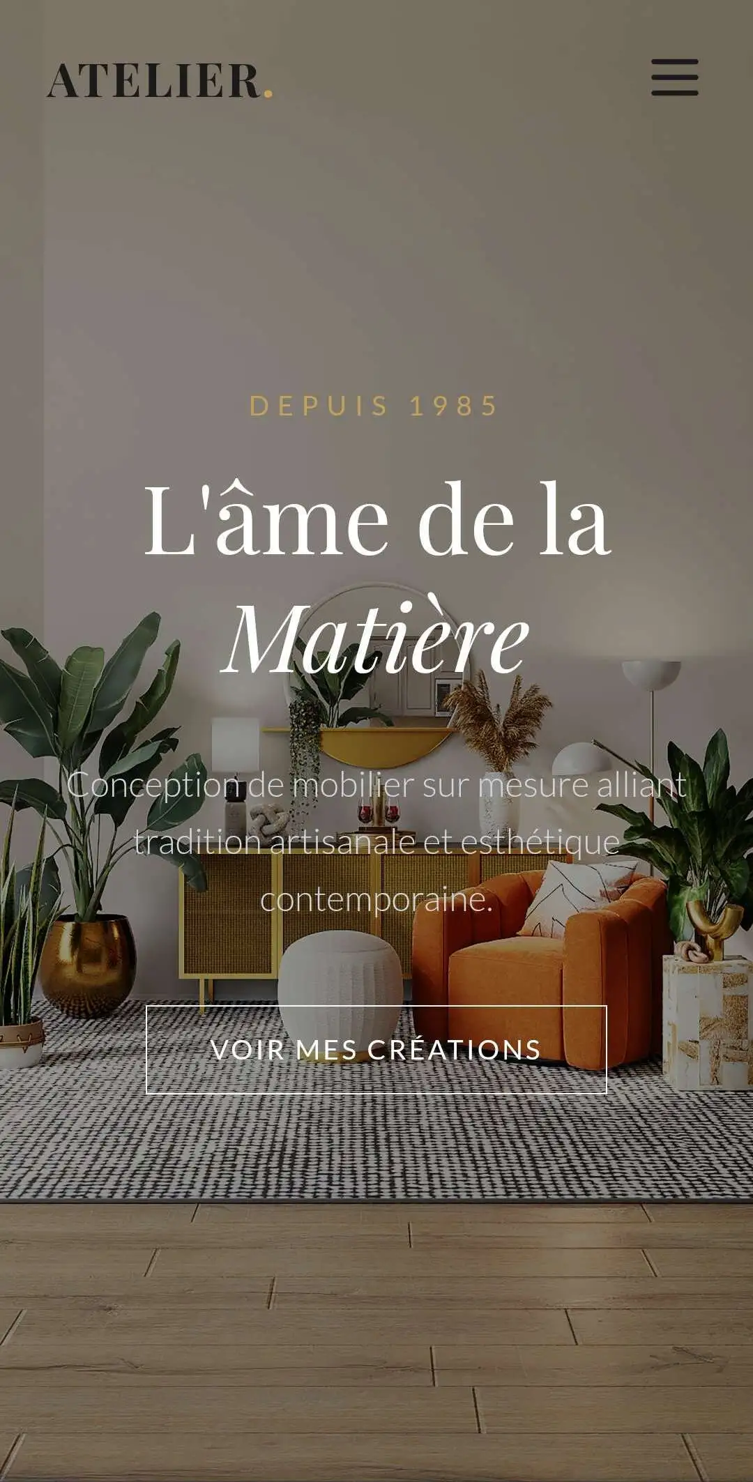 Hero d’accueil version Mobile