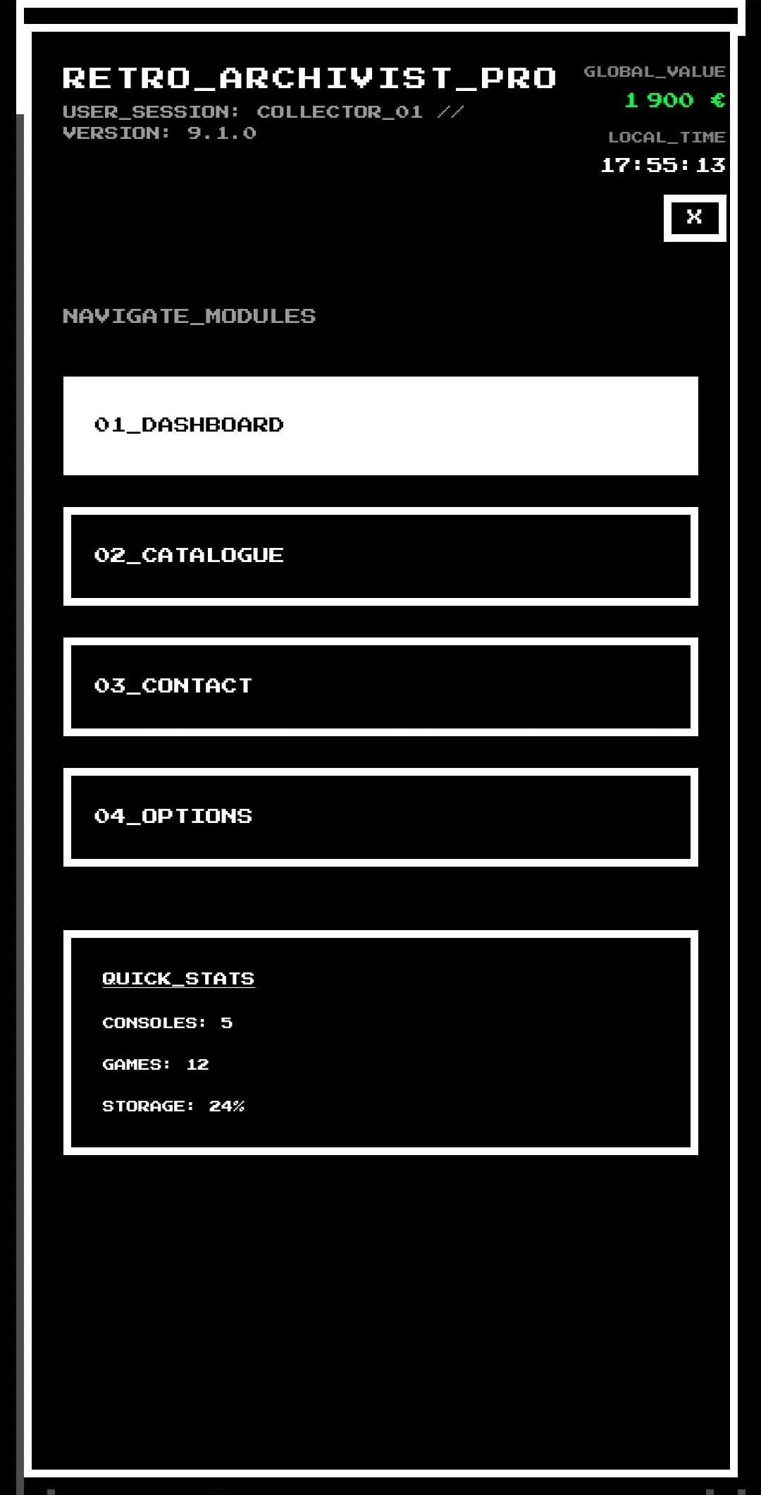 affichage du menu pour mobile
